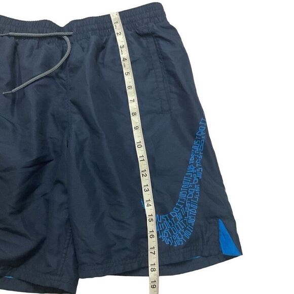 nike mens 8" shorts sz small blue large Swoosh‎ graphic Nike Athletic Shorts - Picture 9 of 10
